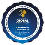 awarded best wedding celebrant global awards